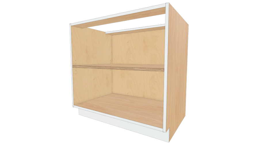 Base - 2 Door - Slim Shaker - Frameless Cabinet