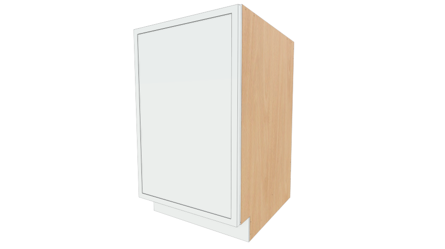 Base - 1 Door - Slim Shaker - Frameless Cabinet