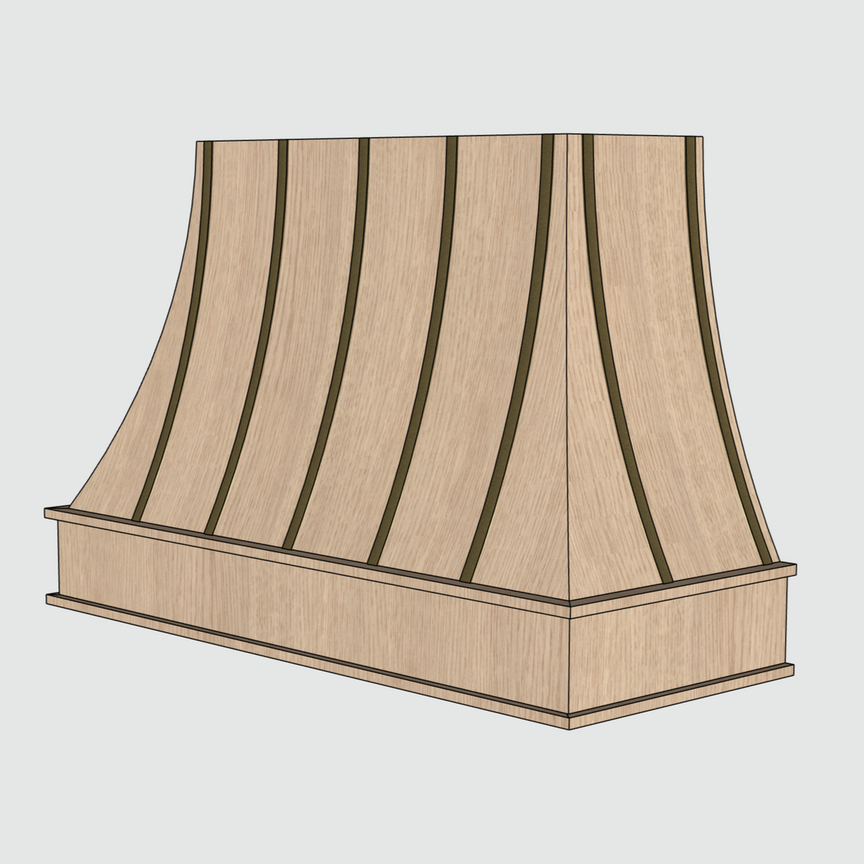 Compound Range Hood -Right View with Strapping