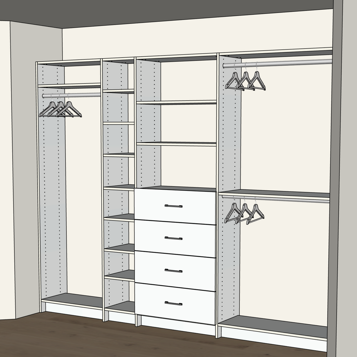 Custom Closet 9' Reach-in Set - Right View