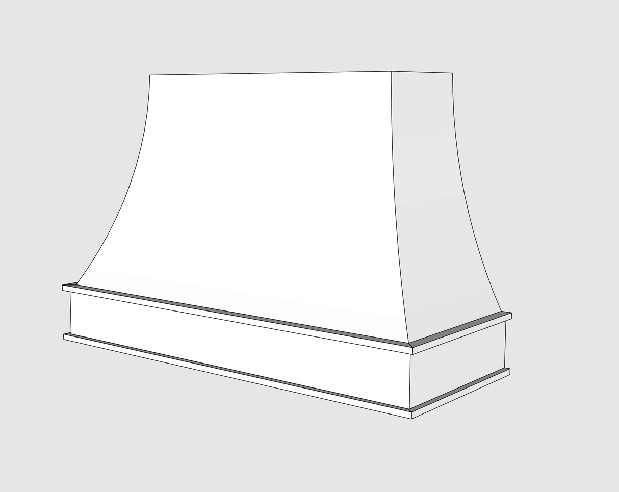 Compound Range Hood - Right View without Strapping