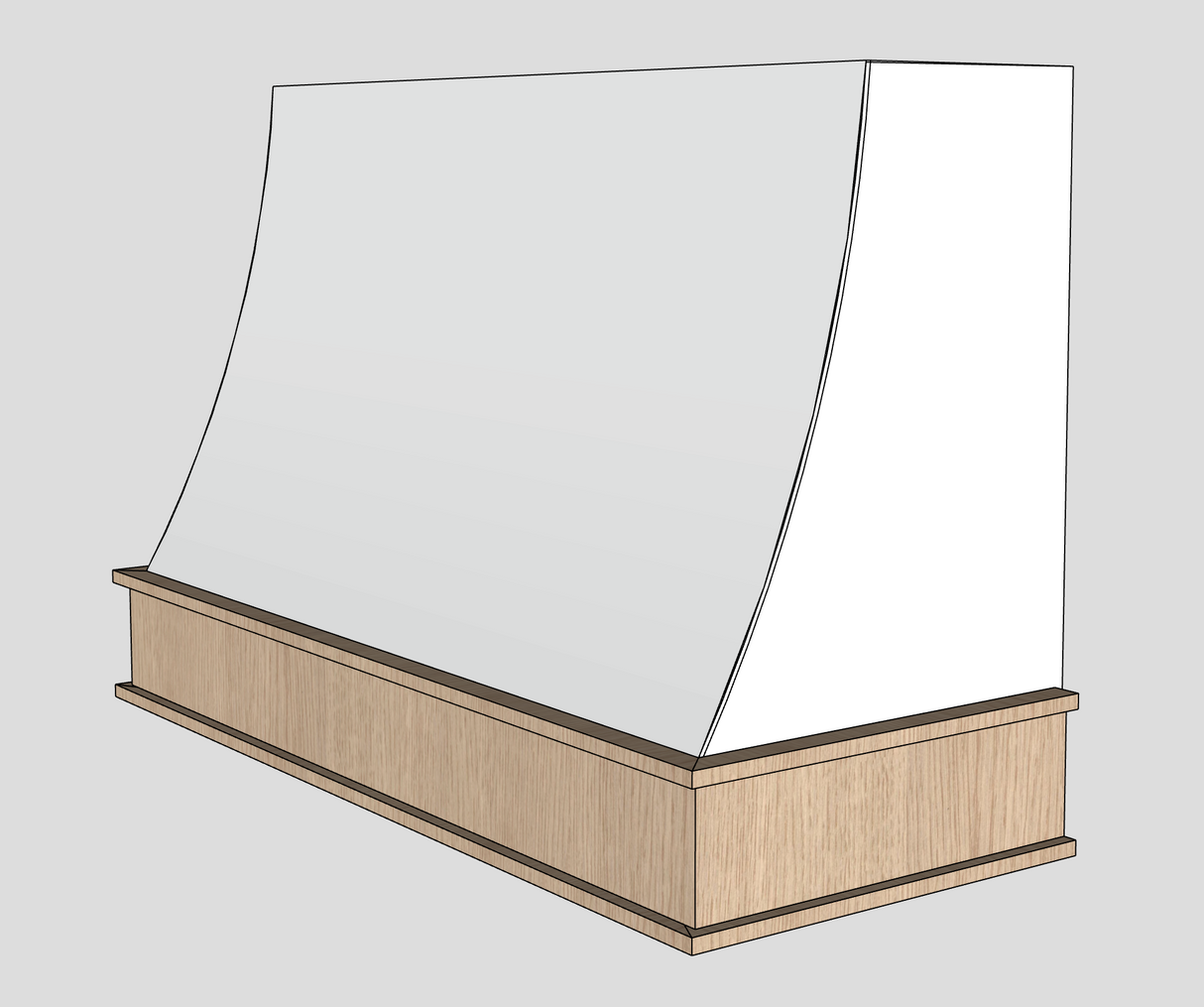 Curved Range Hood - Right View