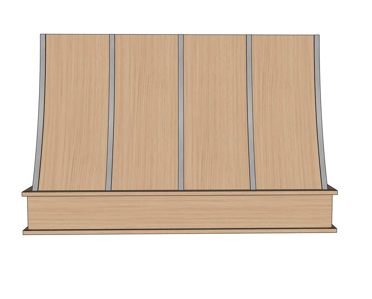 Curved Range Hood - Front View with Strapping