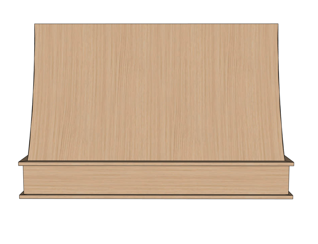 Curved Range Hood - Front View without Strapping