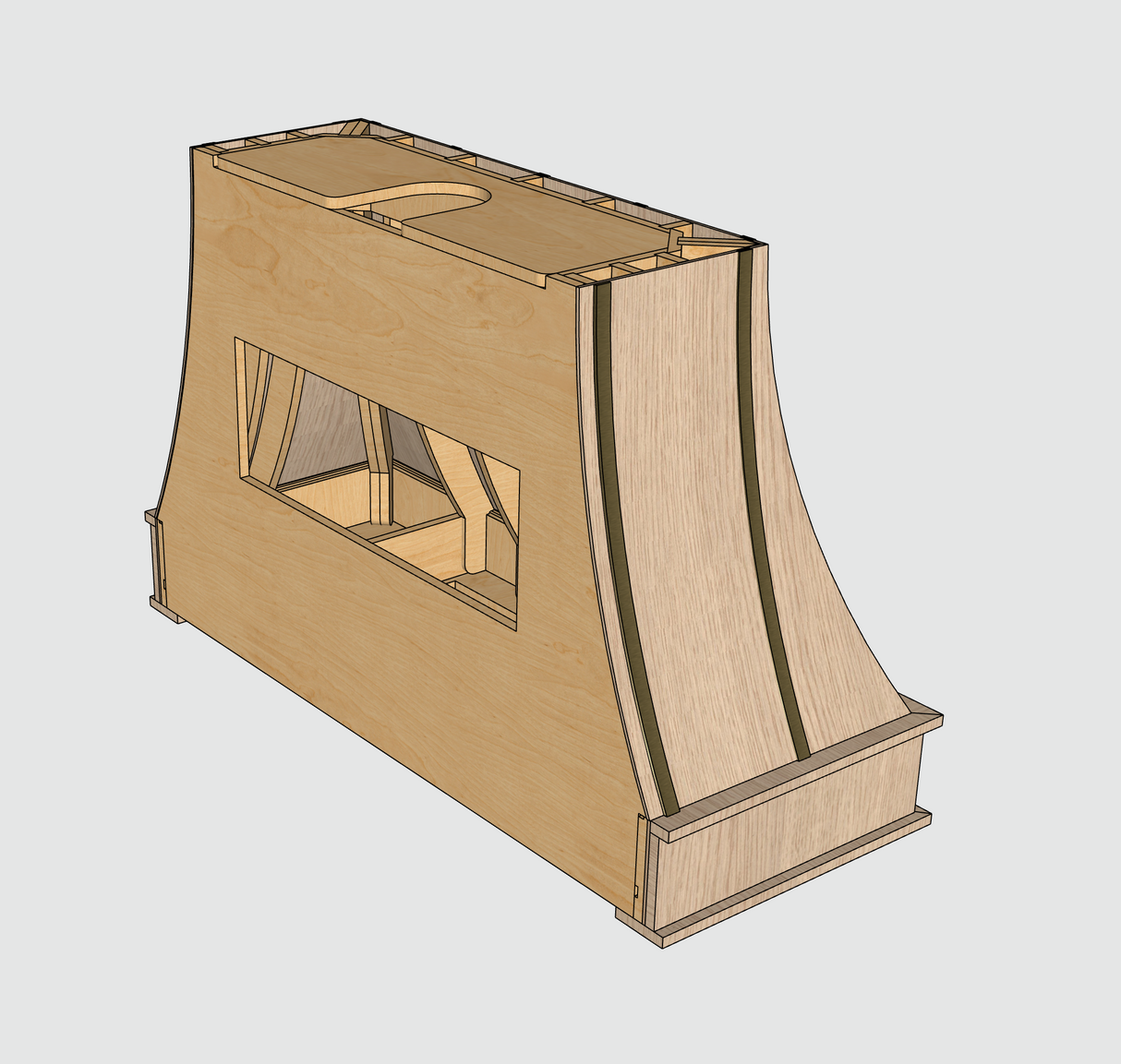 Compound Range Hood - Rear View