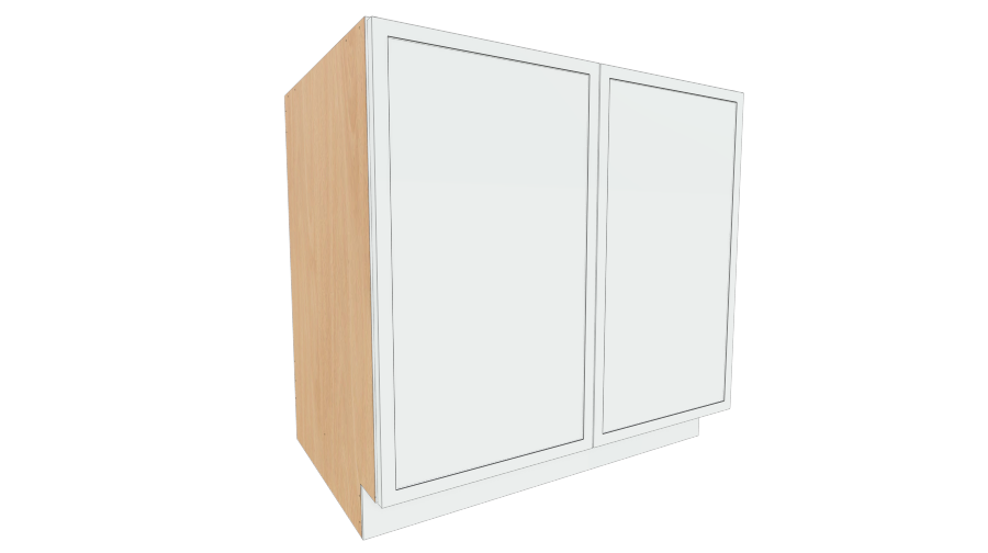 Base - 2 Door - Slim Shaker - Frameless Cabinet