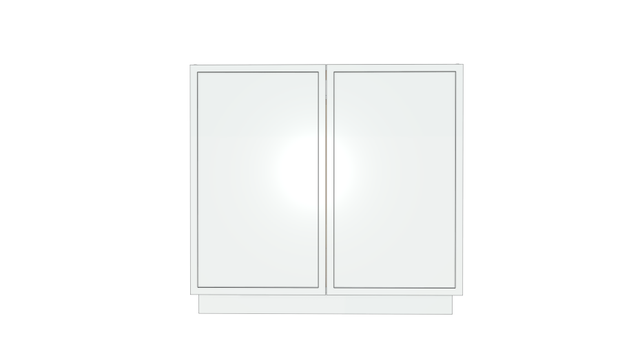 Base - 2 Door - Slim Shaker - Frameless Cabinet