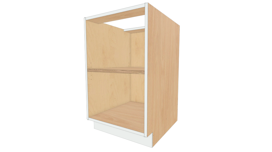 Base - 1 Door - Slim Shaker - Frameless Cabinet