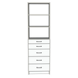 Custom Closet 5 Drawers 2 Shelves - Front View