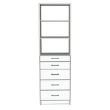 Custom Closet 5 Drawers 2 Shelves - Front View