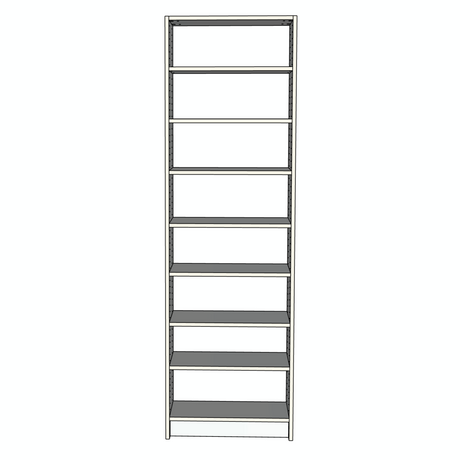 Custom Closet Shelves - Front View