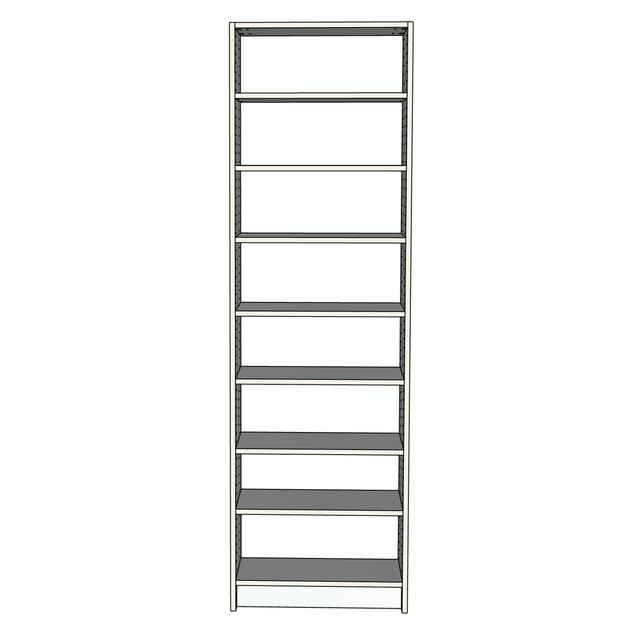 Custom Closet Shelves - Front View