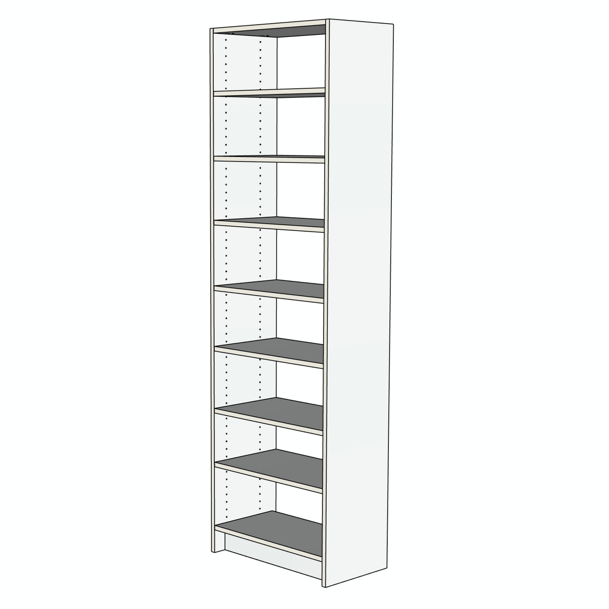 Custom Closet Shelves - Left View
