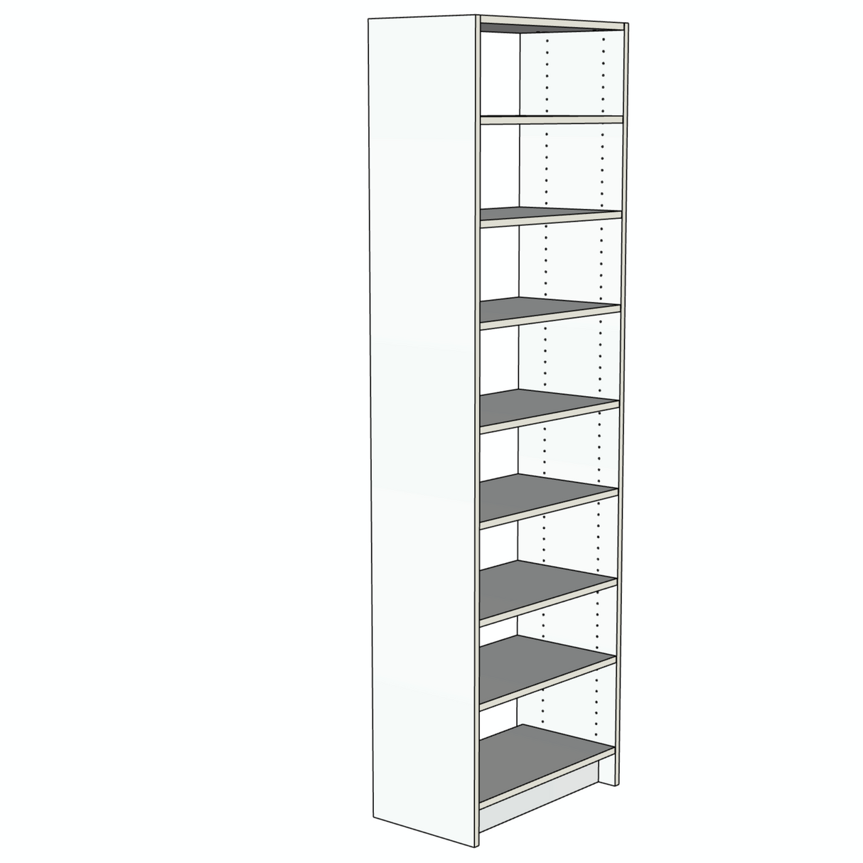 Custom Closet Shelves - Left View