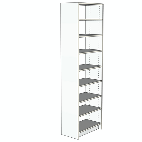 Custom Closet Shelves - Left View