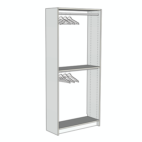 Custom Closet Double Hanging - Left View