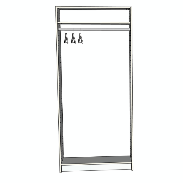 Custom Closet Tall Hanging - Front View