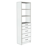 Custom Closet 5 Drawers 2 Shelves - Left View