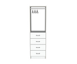 Custom Closet 4 Drawers Upper Hanging Rod - Front View