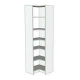 Custom Closet Corner Shelves - Front View