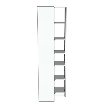 Custom Closet Corner Shelves - Left View