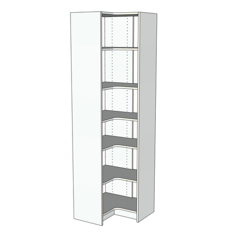 Custom Closet Corner Shelves - Corner View