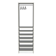 Custom Closet Top Hanging 7 Shoe Shelves - Front View