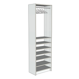 Custom Closet Top Hanging 7 Shoe Shelves - Left View