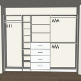 Custom Closet 9' Reach-in Set - Front View