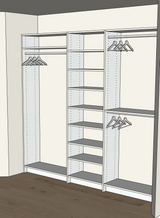 Custom Closet with Shelves - Reach-in Set